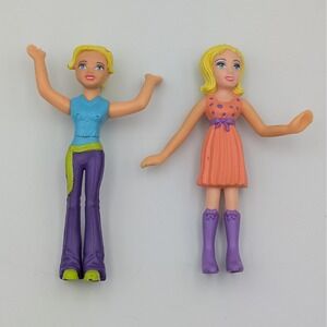 VTG 2006 Polly Pocket Polly World McDonald's Happy Meal Toy 3.5" Lot of 2 Y2K